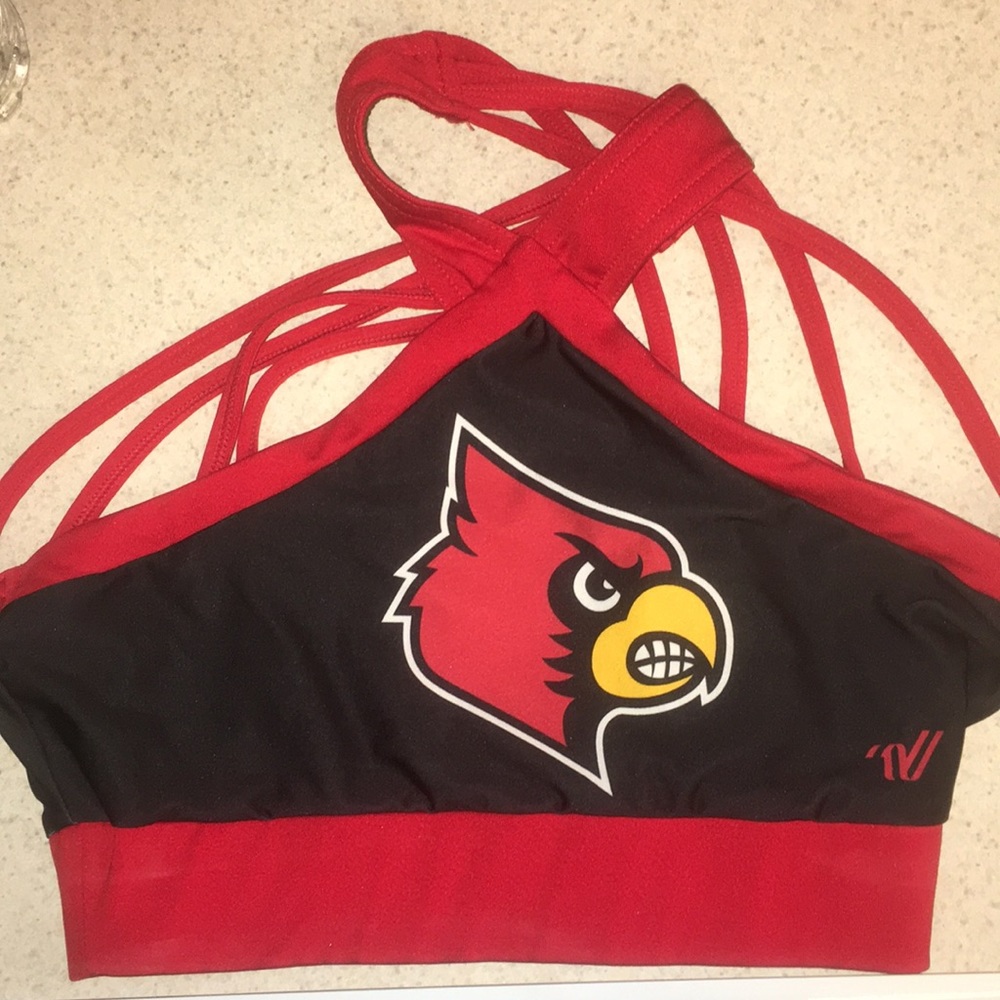 UofL cheer sports bra